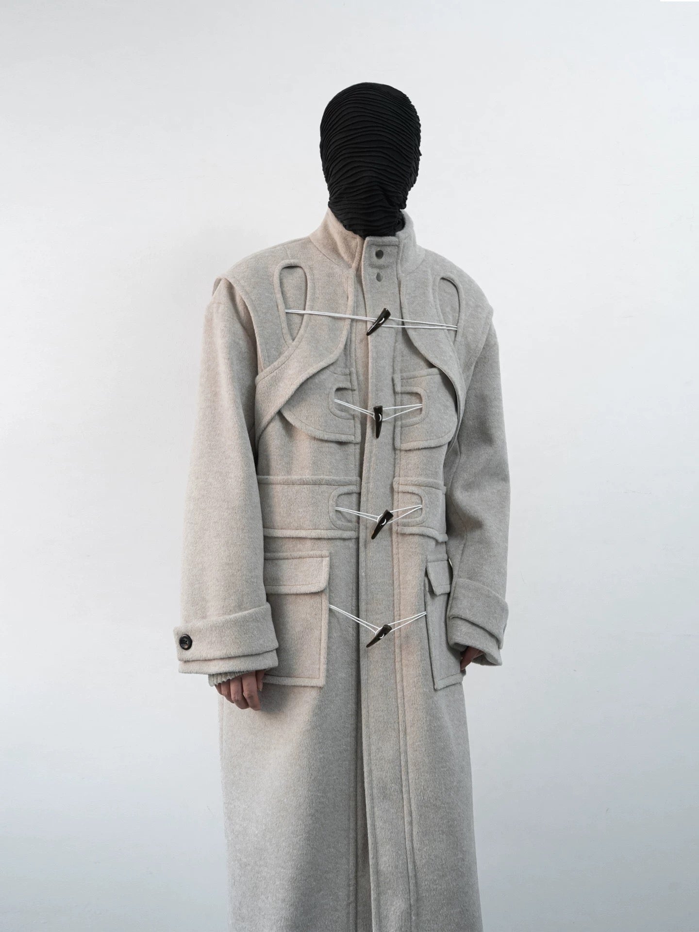 Decostructed Horn Buttoned Coat