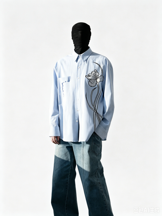 Iris Patchwork Embroidered Shirt