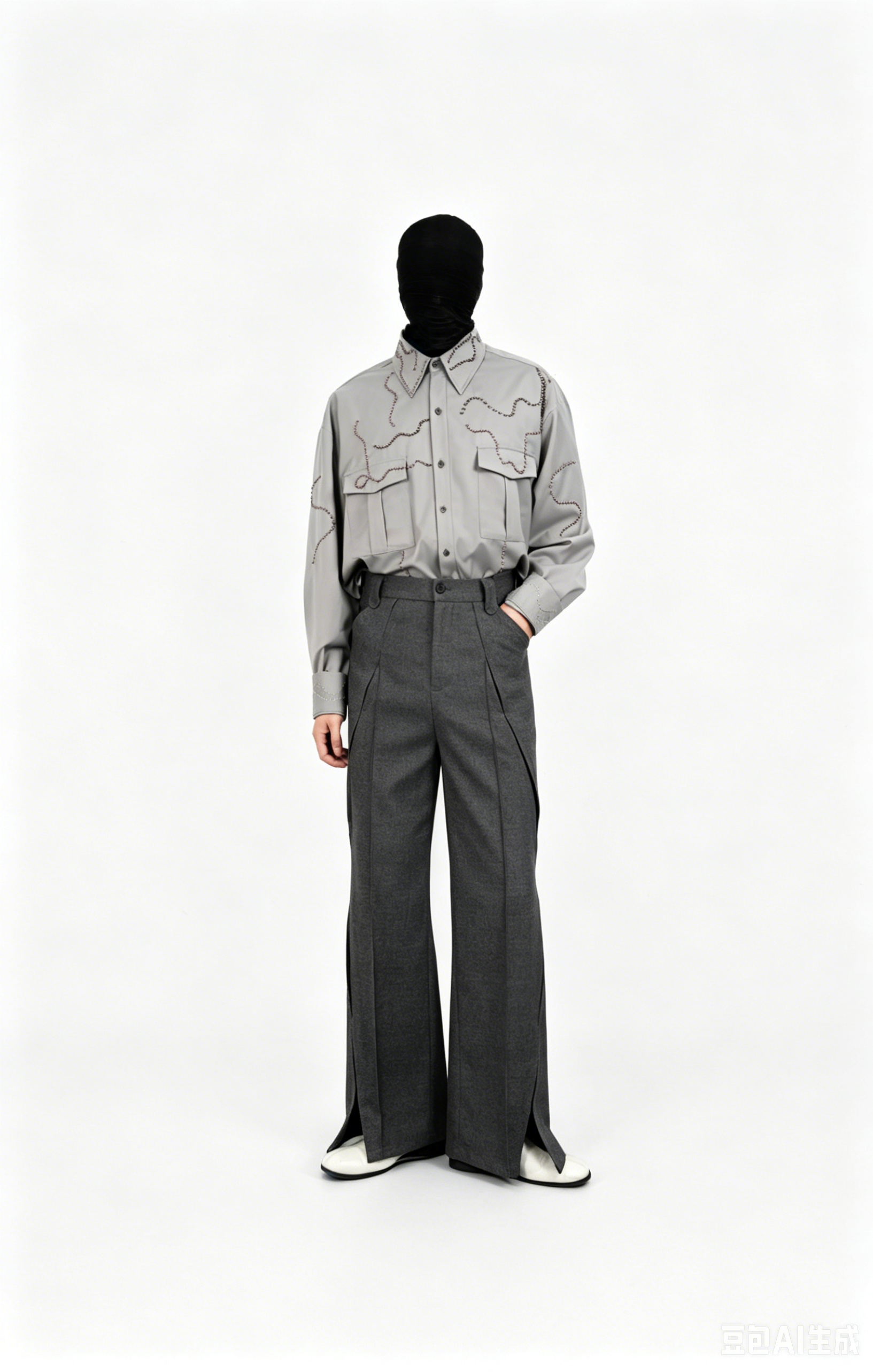 3D Micro Flared Trousers