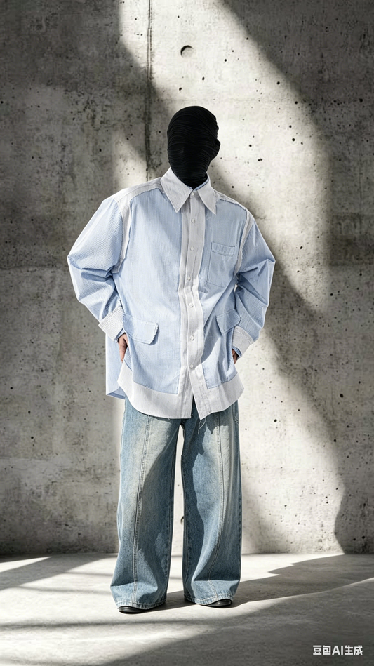 Fragmented Stripped Shirt