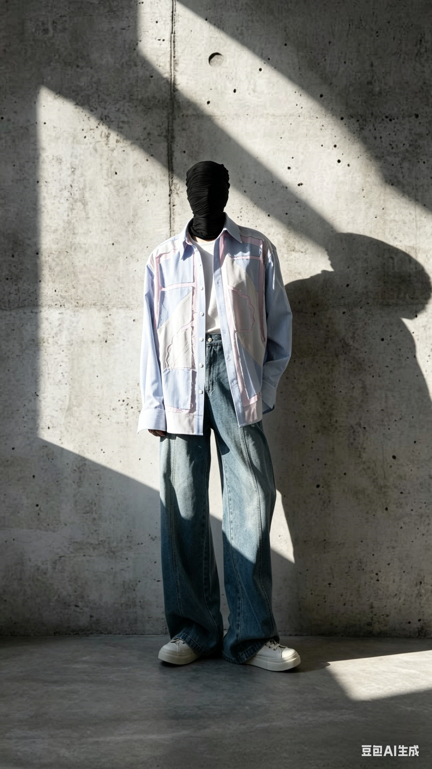Deconstructed Colour Block Strip Shirt