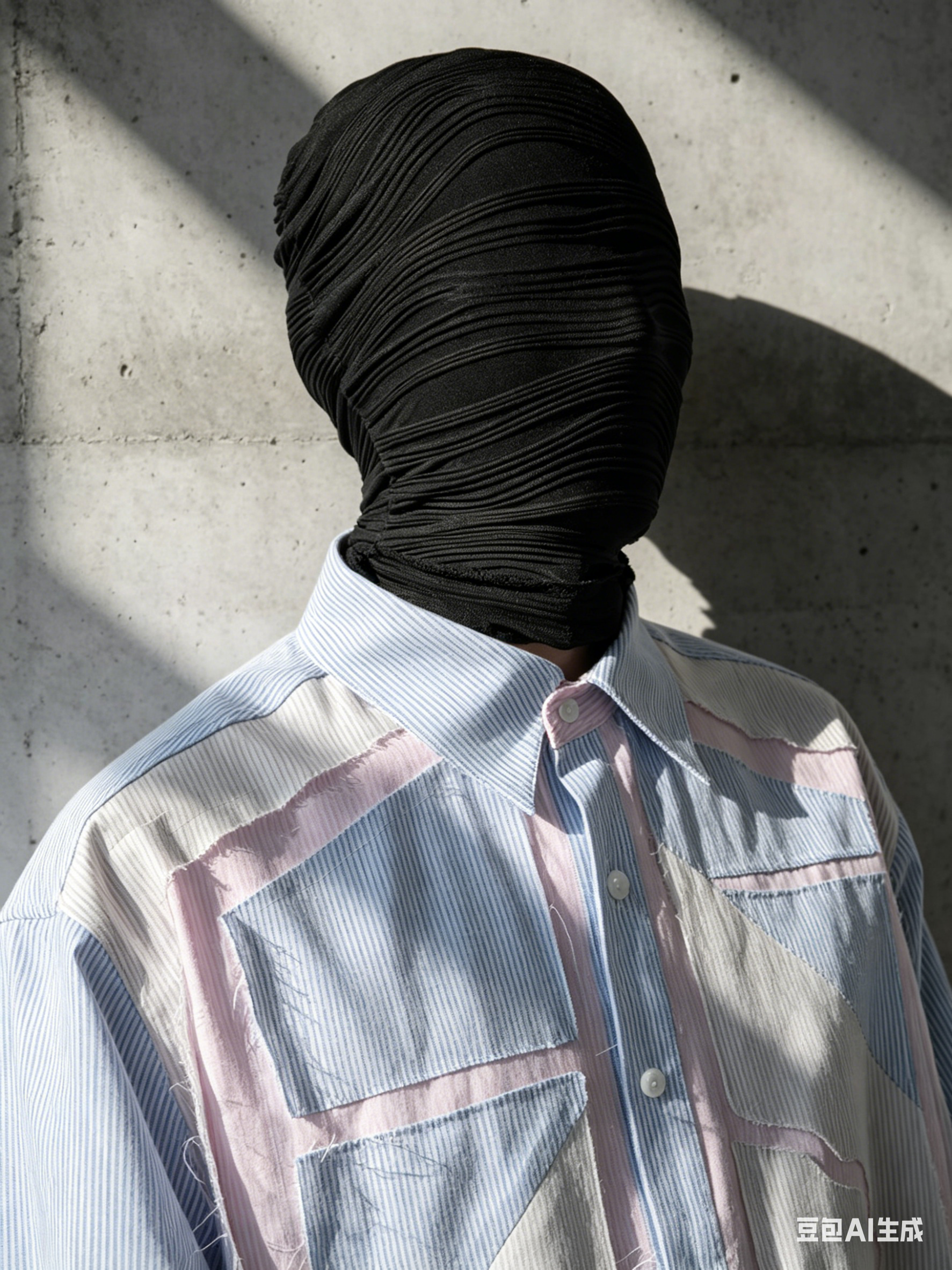 Deconstructed Colour Block Strip Shirt