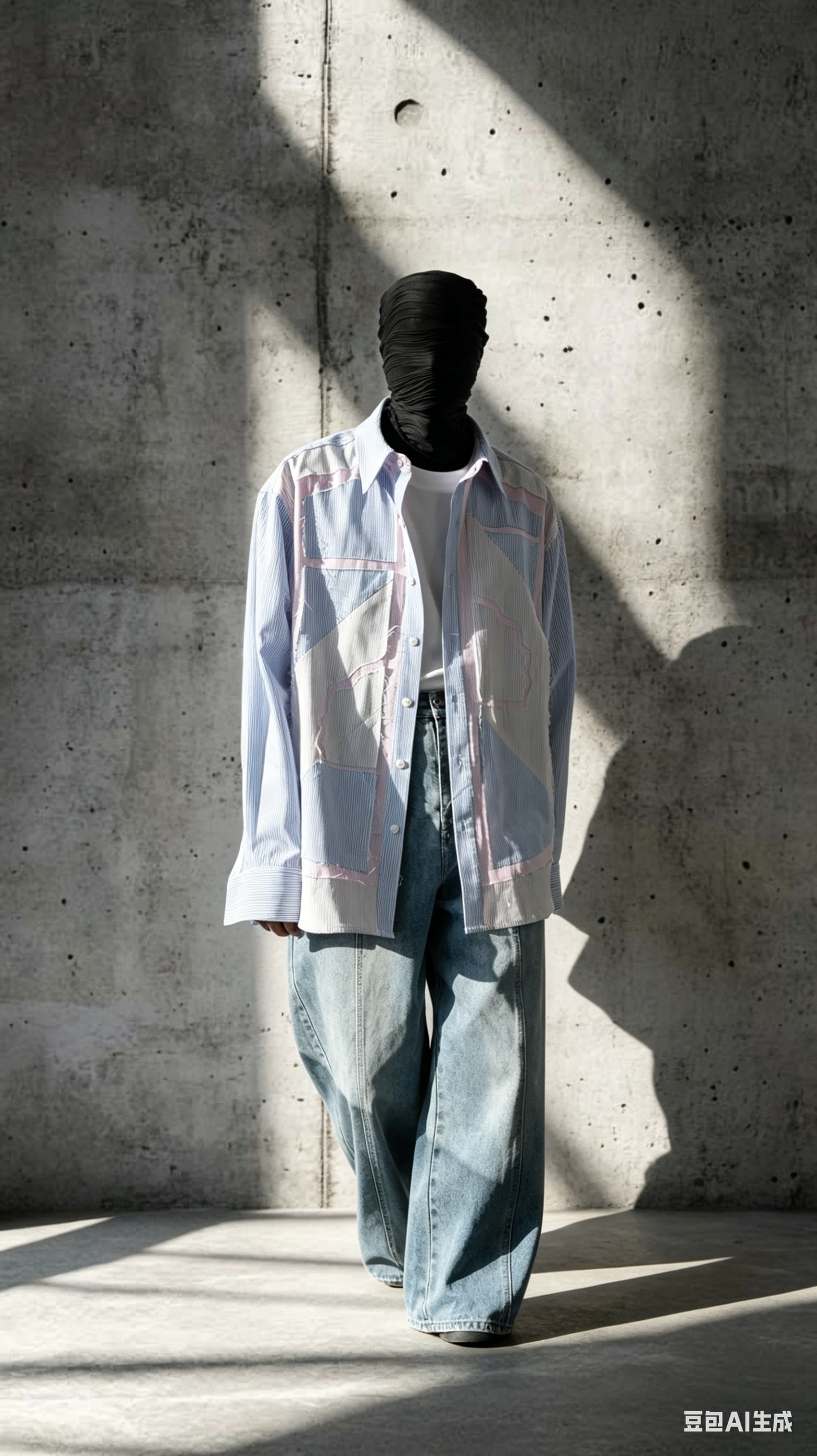 Deconstructed Colour Block Strip Shirt