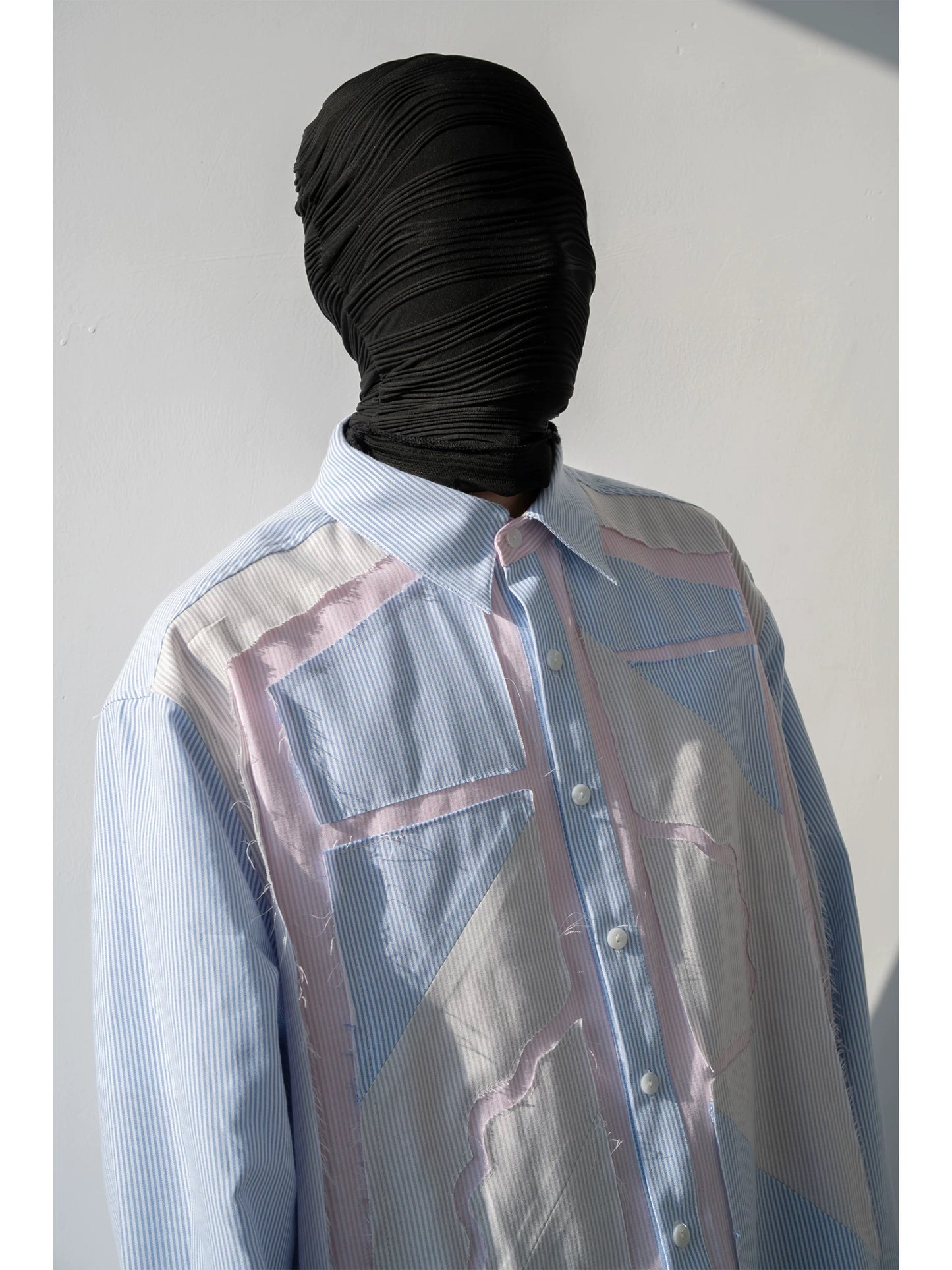 Deconstructed Colour Block Strip Shirt