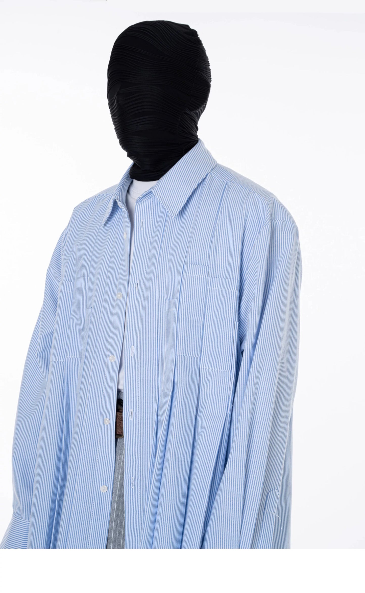 Irregular Multi Pleated Shirt