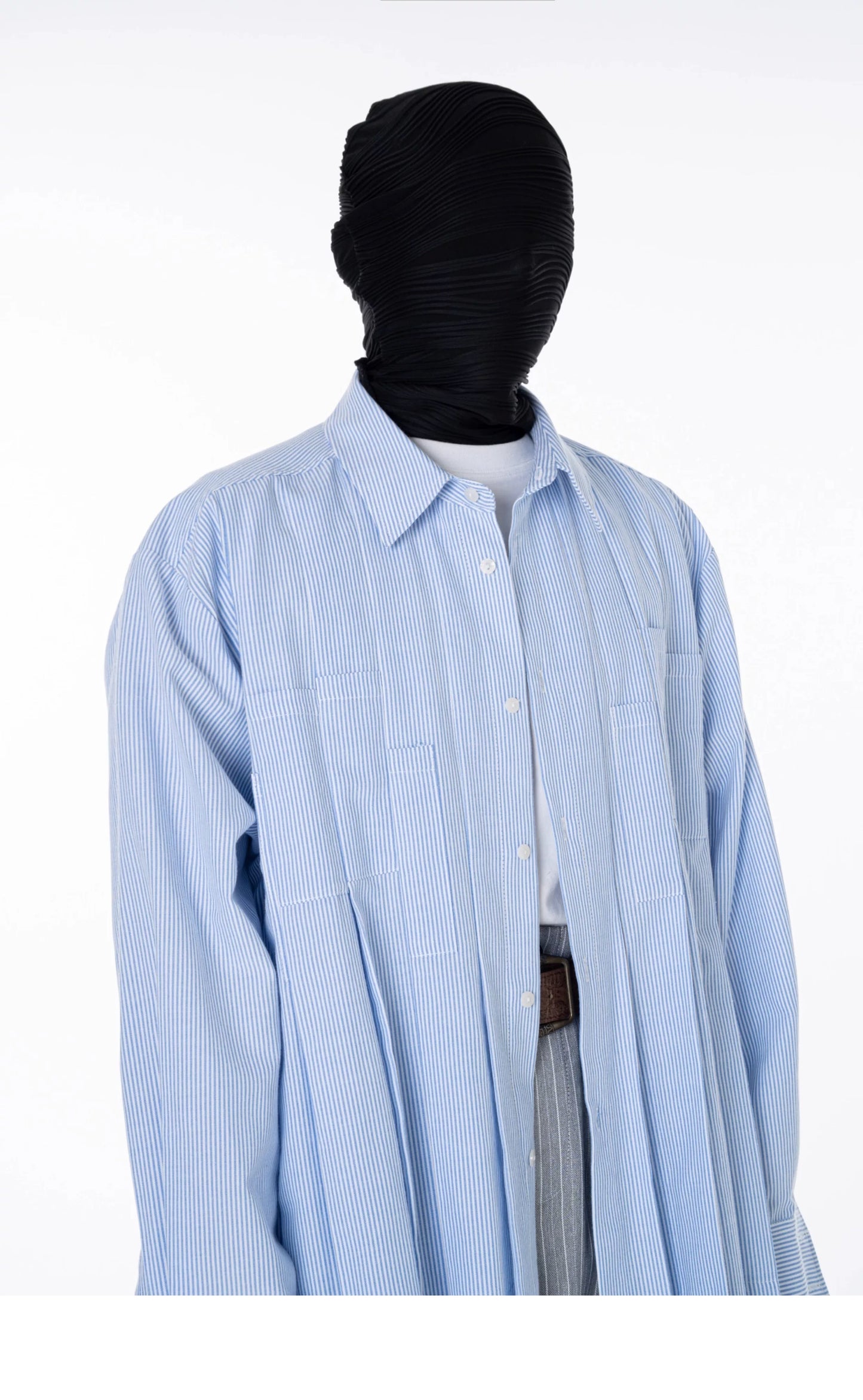 Irregular Multi Pleated Shirt
