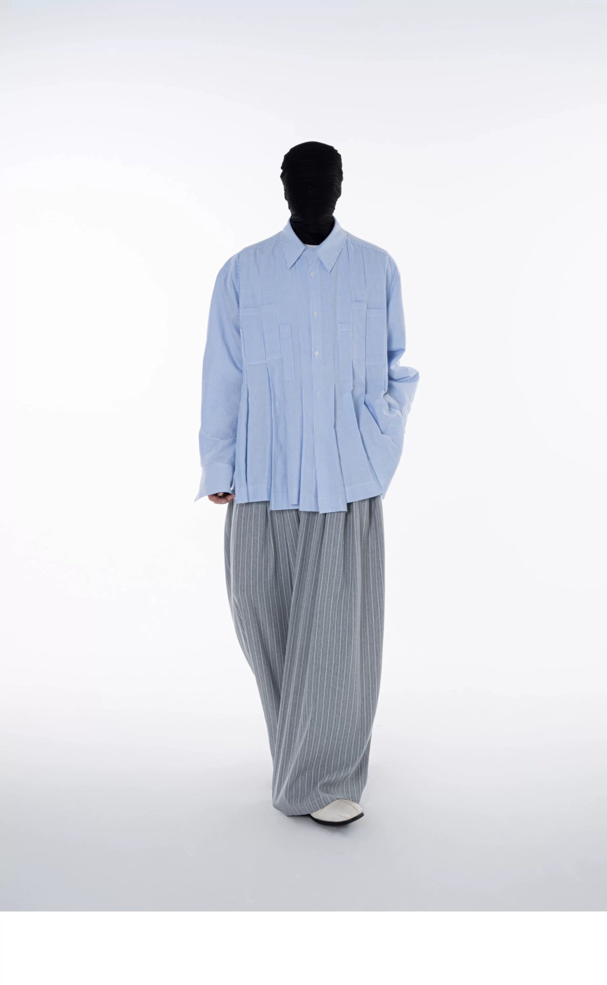 Asymmetric Pleat Shirt