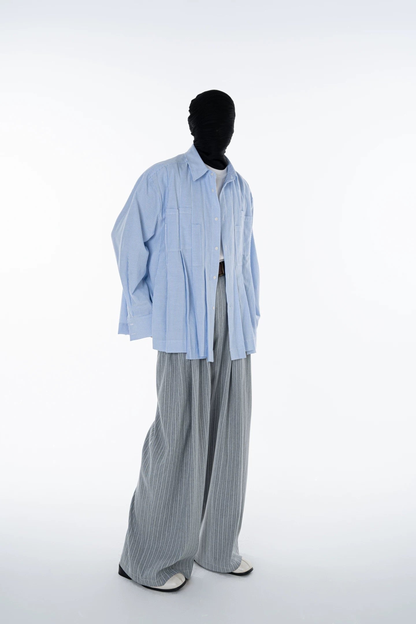 Irregular Multi Pleated Shirt