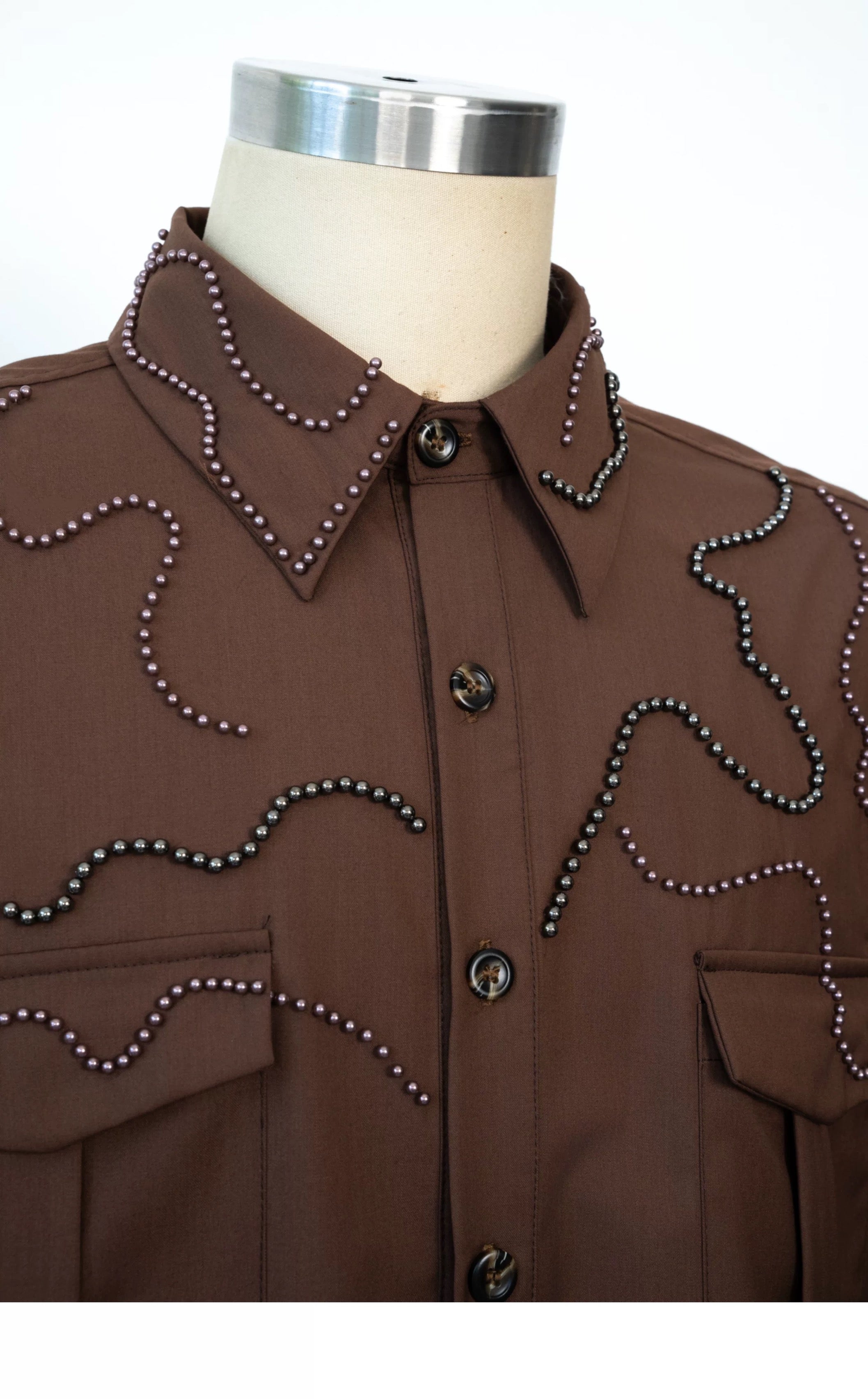 Heavy Bead Collar Shirt