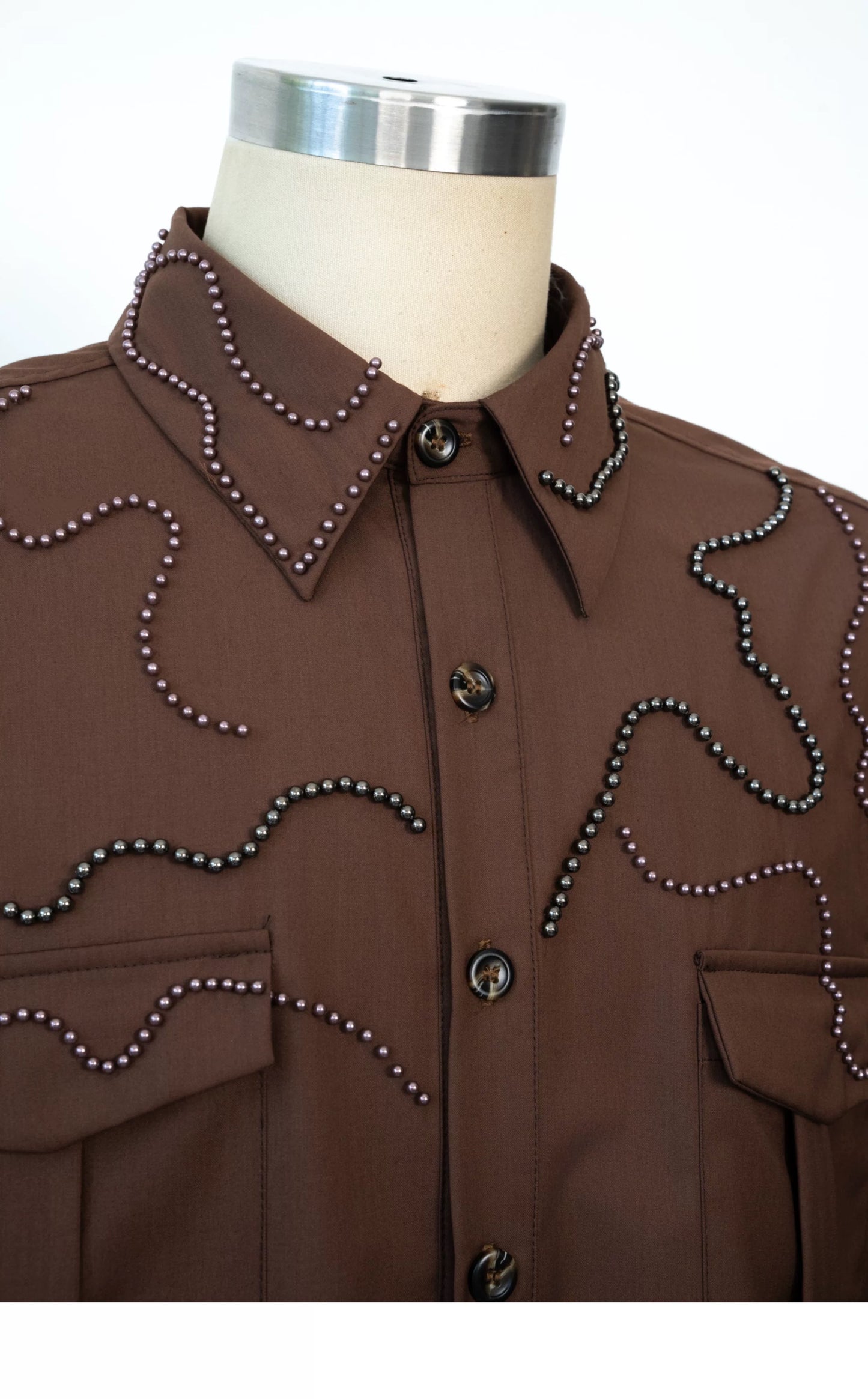 Heavy Bead Collar Shirt