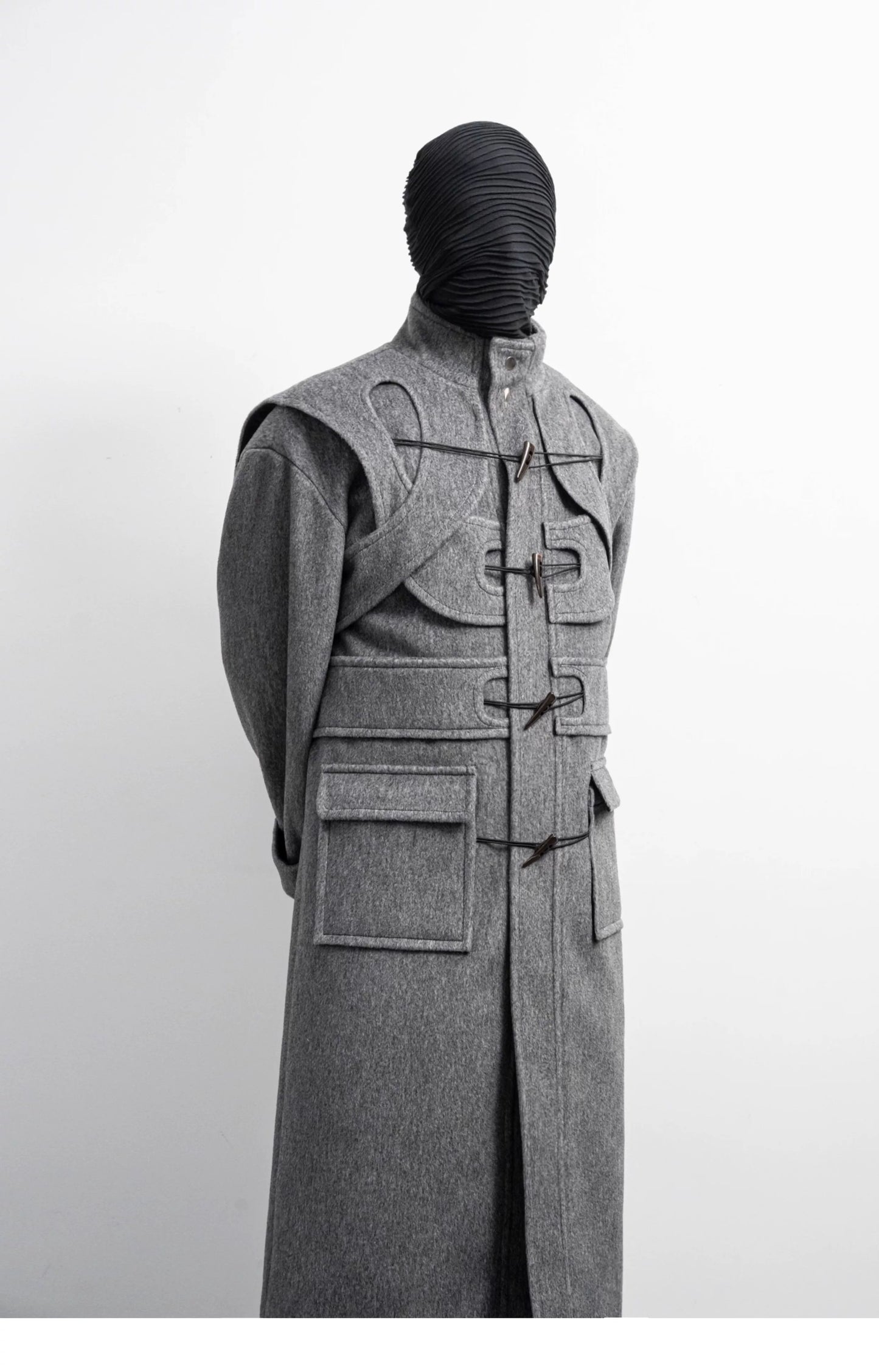Decostructed Horn Buttoned Coat