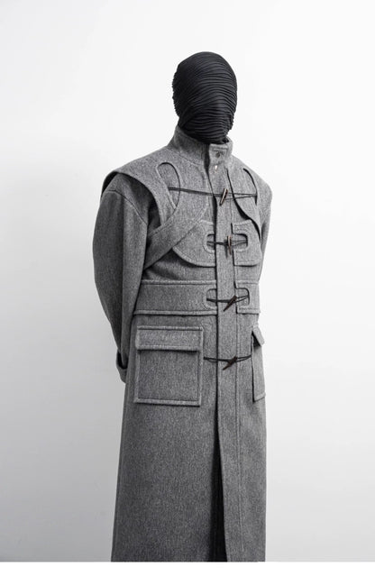 Decostructed Horn Buttoned Coat