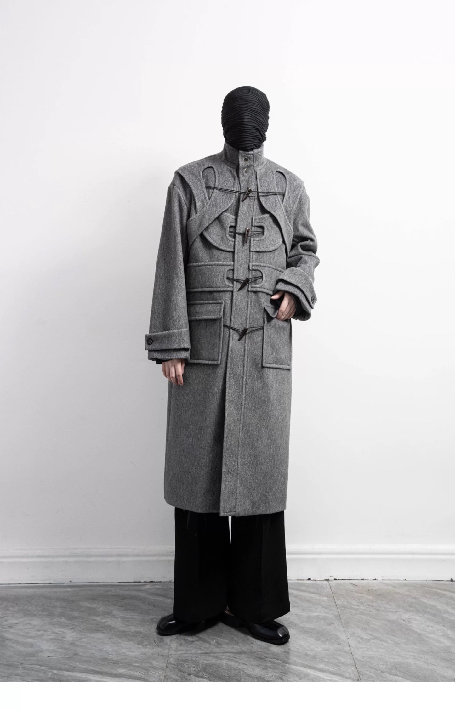 Decostructed Horn Buttoned Coat
