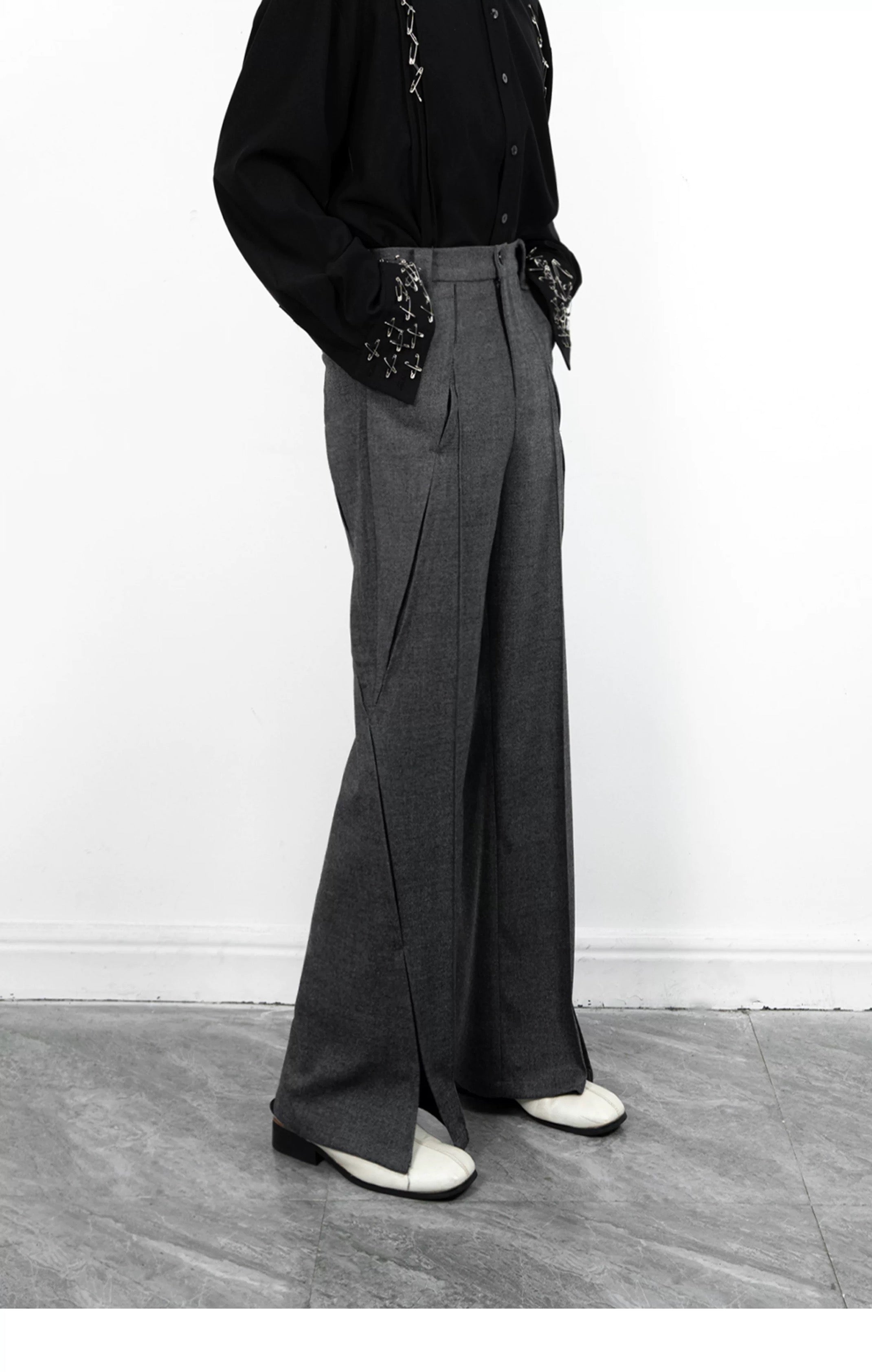3D Micro Flared Trousers