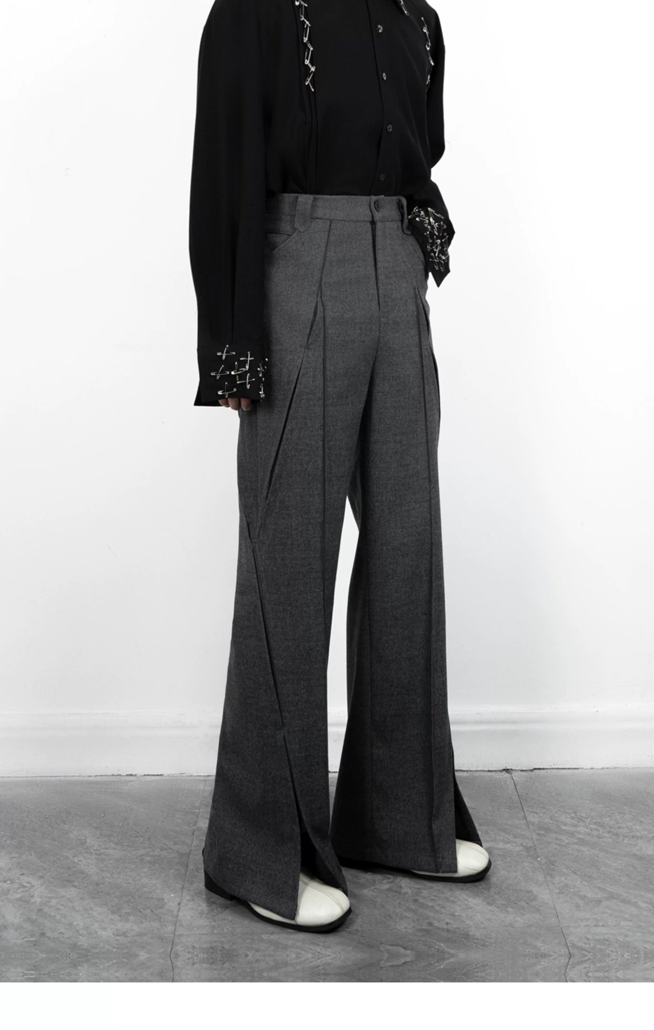 3D Micro Flared Trousers