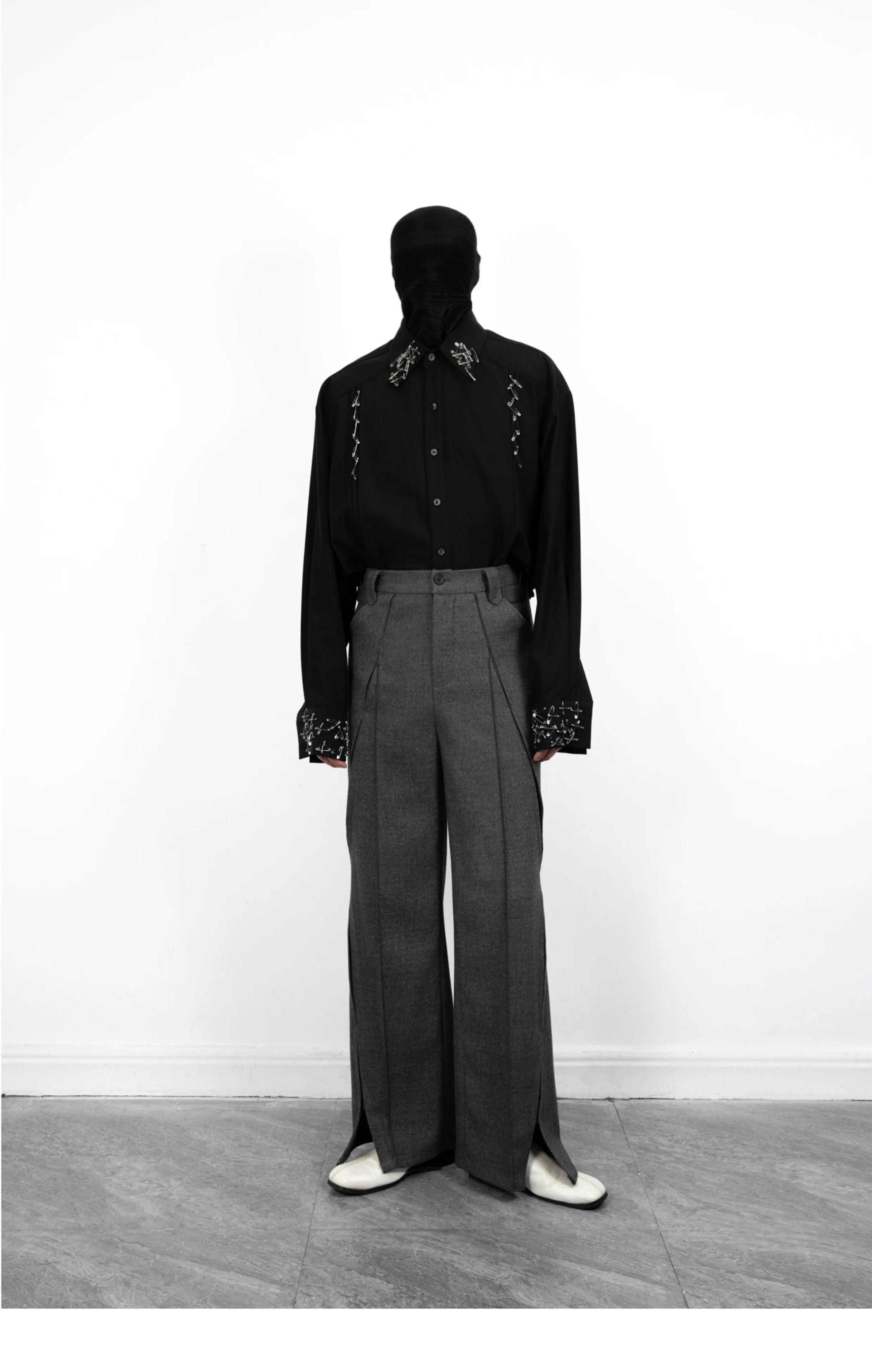 3D Micro Flared Trousers