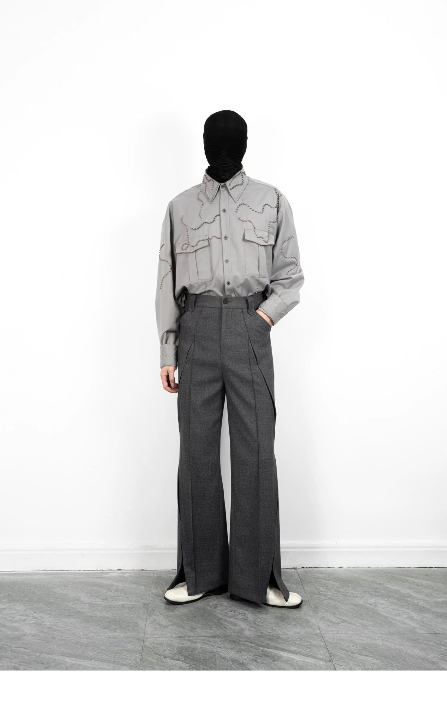 3D Micro Flared Trousers